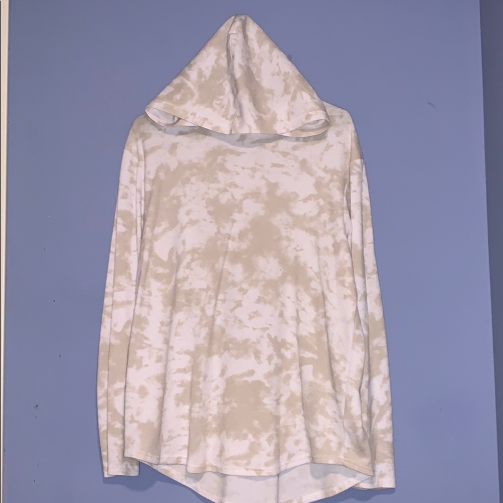 Hooded Long Sleeve Thermal “Tie Dye” Shirt